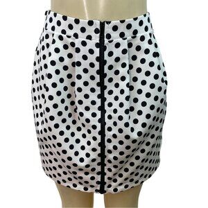 Painted Threads Black & White Polka Dot Bubble Mini Skirt Sz M